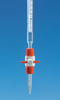 Burette compacte, BLAUBRAND®, classe AS, DE-M, 10:0,02 ml, Boro 3.3, robinet PTFE, Schellbach