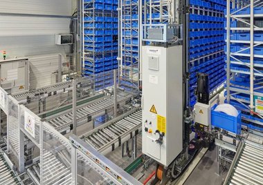 Blick auf das Logistikzentrum